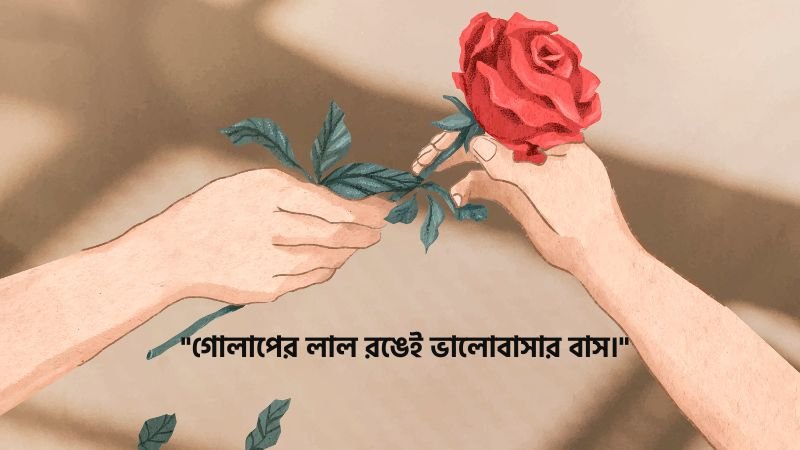 গোলাপ ফুল নিয়ে ছোট ক্যাপশন