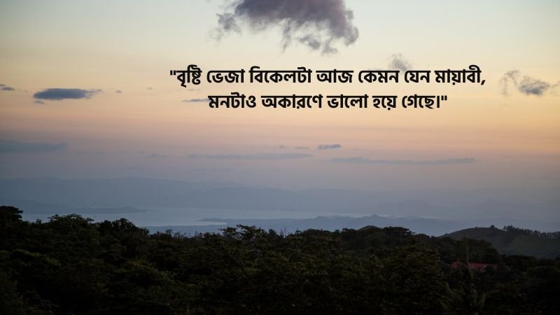 বৃষ্টি ভেজা বিকেল নিয়ে ফেসবুক স্ট্যাটাস