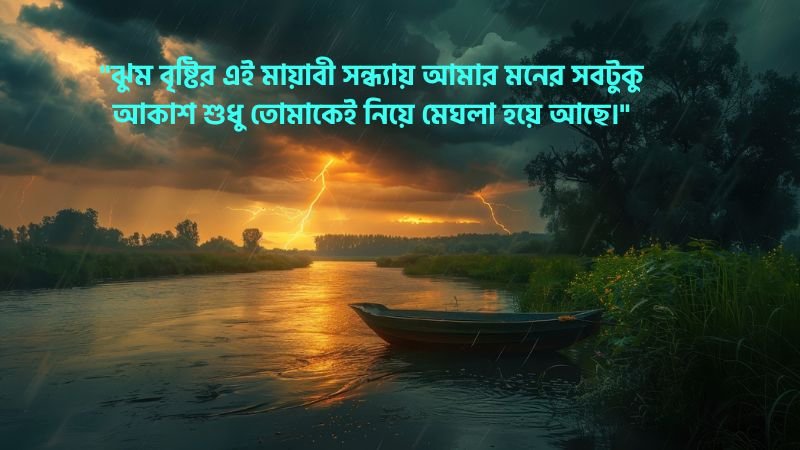 বৃষ্টি ভেজা সন্ধ্যা নিয়ে রোমান্টিক স্ট্যাটাস