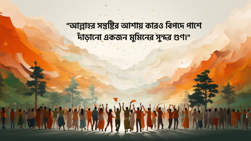 মানুষের পাশে দাঁড়ানো নিয়ে ইসলামিক উক্তি