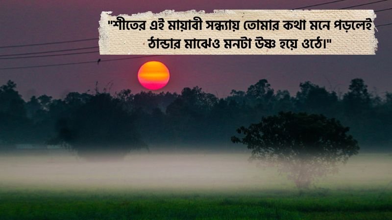 শীতের সন্ধ্যা নিয়ে রোমান্টিক স্ট্যাটাস