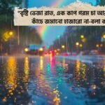 বৃষ্টি ভেজা রাত নিয়ে ক্যাপশন