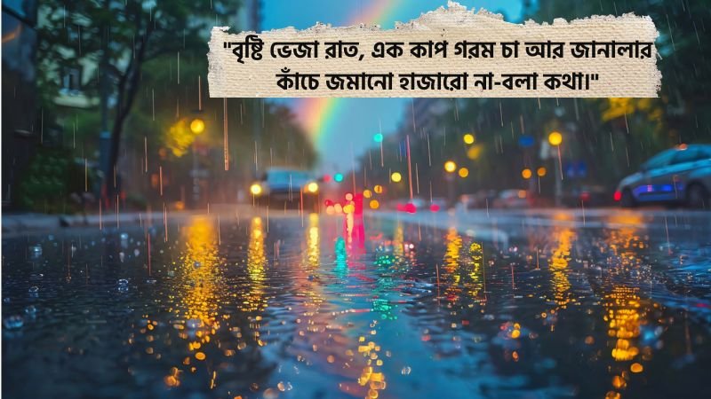 বৃষ্টি ভেজা রাত নিয়ে ক্যাপশন