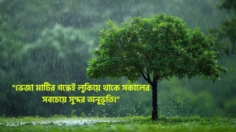 বৃষ্টি ভেজা সকাল নিয়ে ক্যাপশন