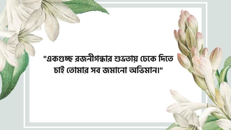 রজনীগন্ধা ফুল নিয়ে ক্যাপশন