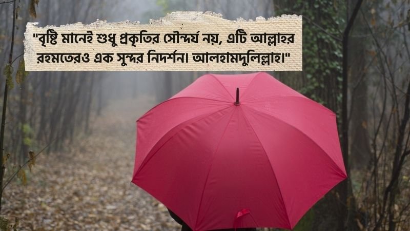 রহমতের বৃষ্টি নিয়ে স্ট্যাটাস